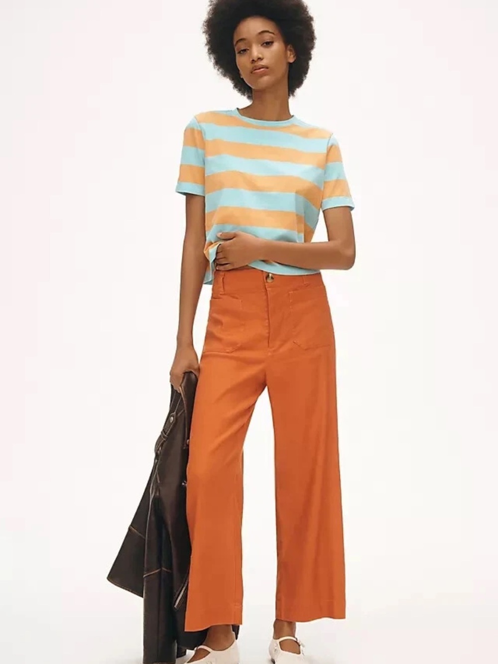 NWT Anthropologie Linen Colette Pants Size 28 Color Copper